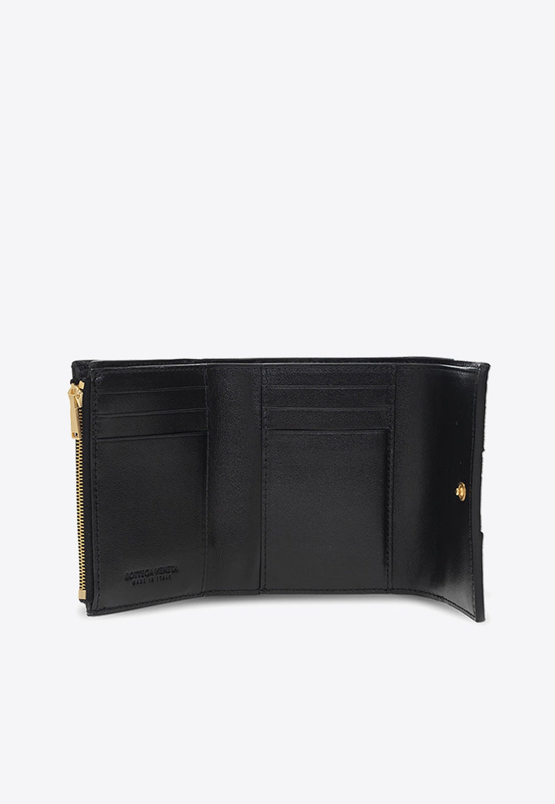 Cassette Intrecciato Leather Tri-Fold Wallet