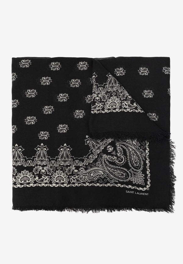 Paisley Printed Cashmere Scarf