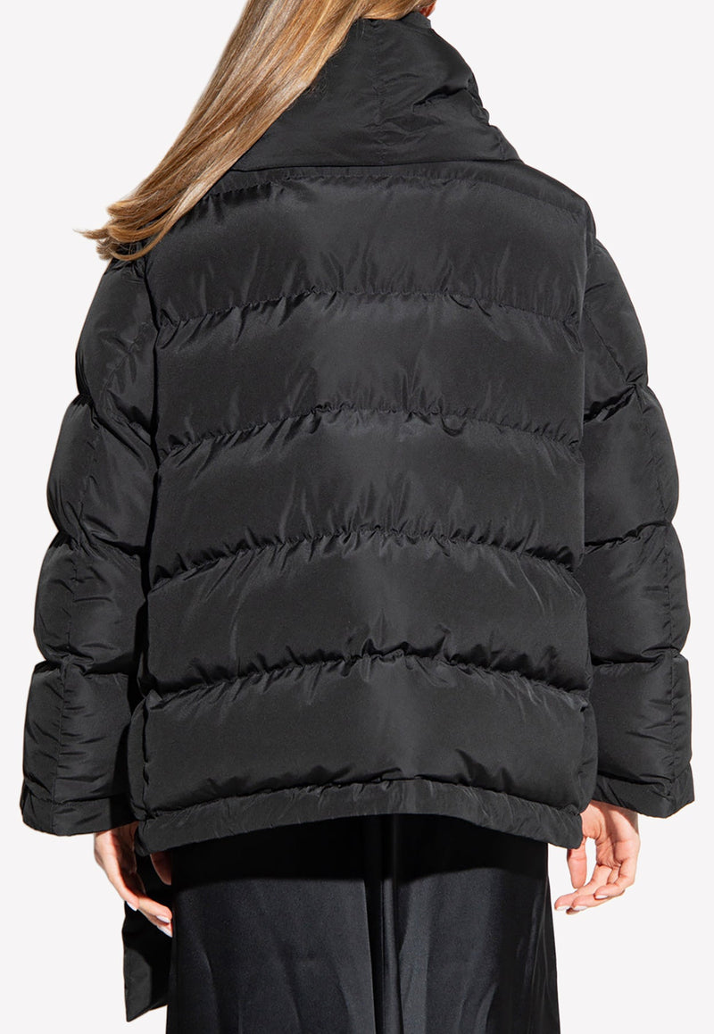 Puffer Jacket with Detachable Scarf