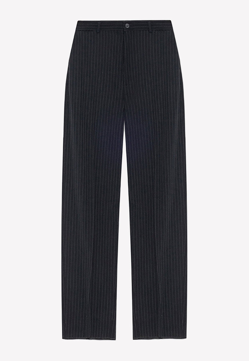 Tailored Pinstripe Pants in Wool