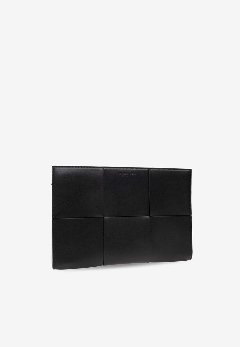 Arco Intrecciato Leather Document Holder