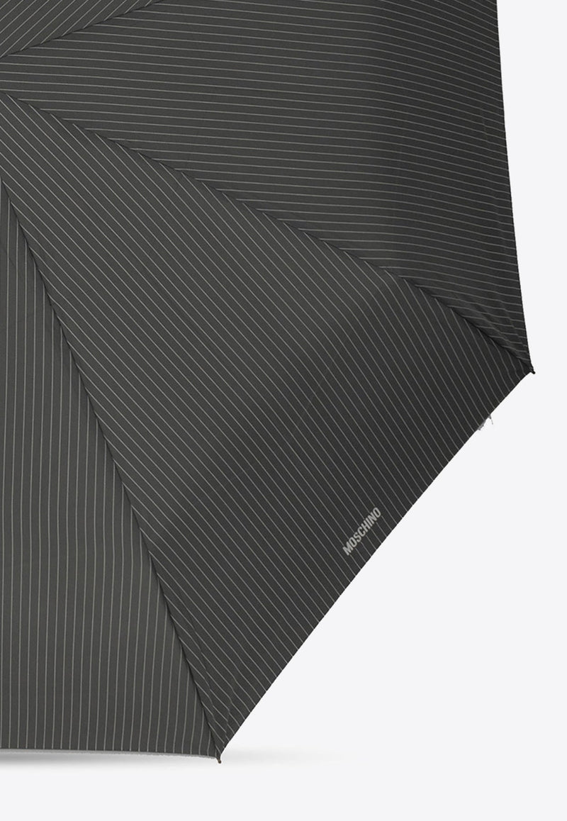 Pinstriped Folding Umbrella