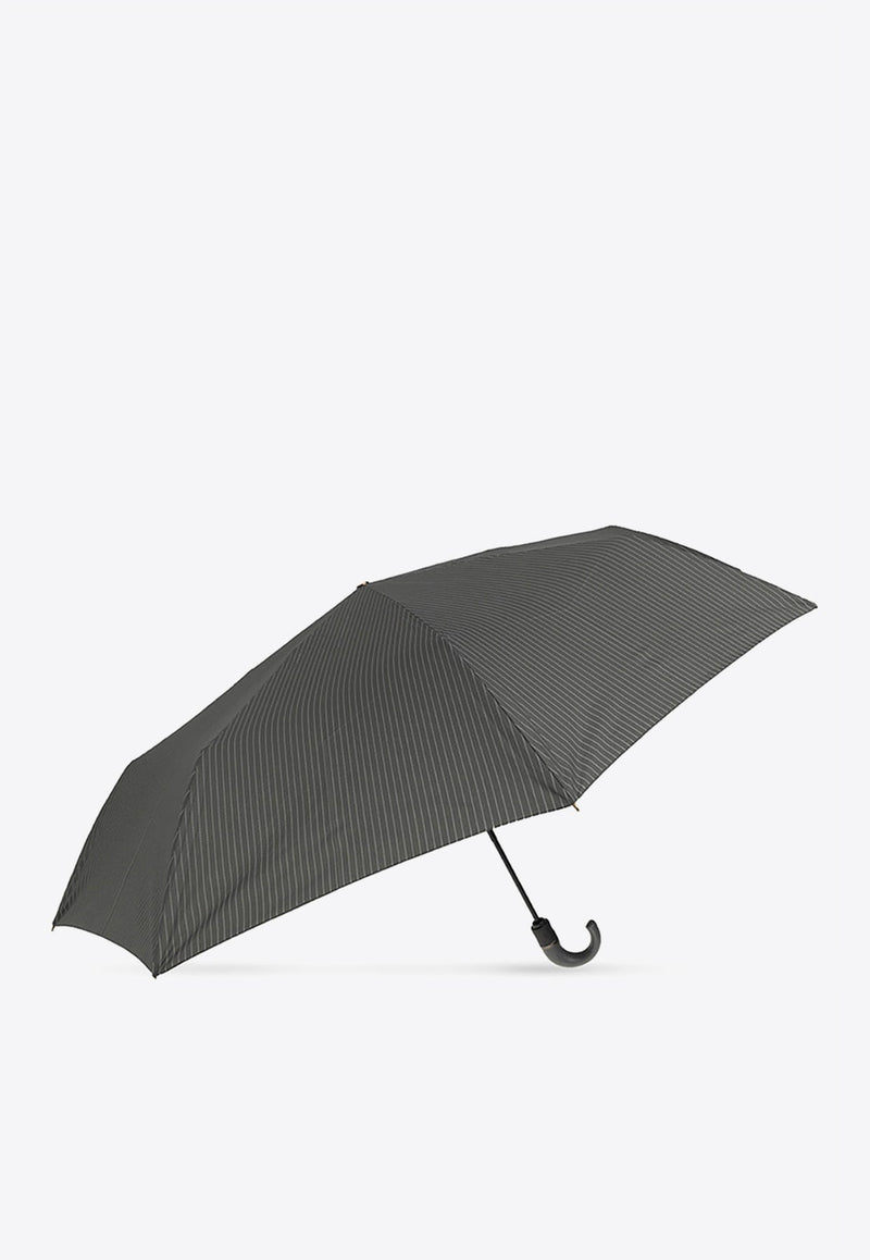 Pinstriped Folding Umbrella