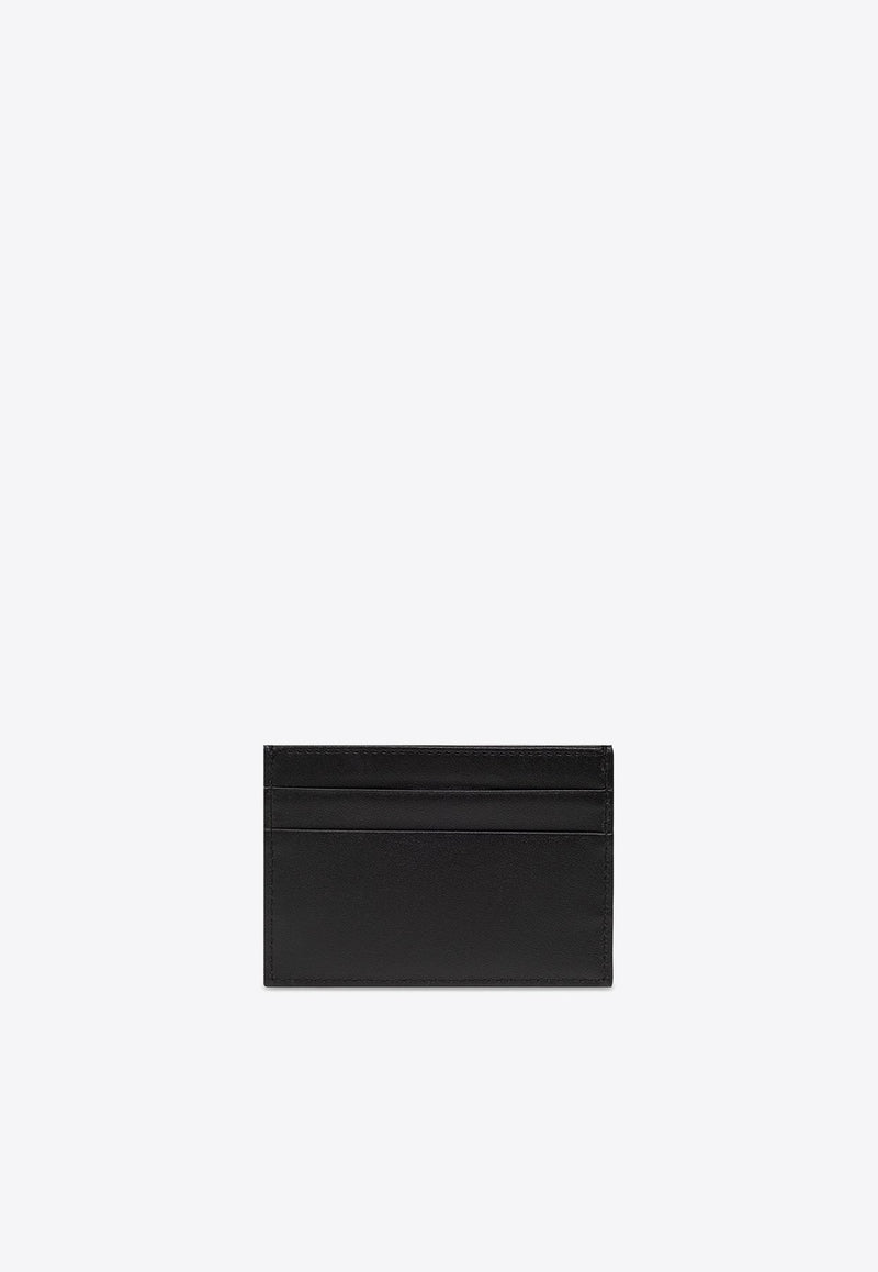 Raised Logo Calf Leather Cardholder