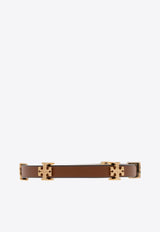 Eleanor Logo Plaque Leather Bracelet