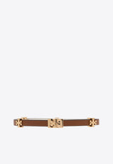 Eleanor Logo Plaque Leather Bracelet