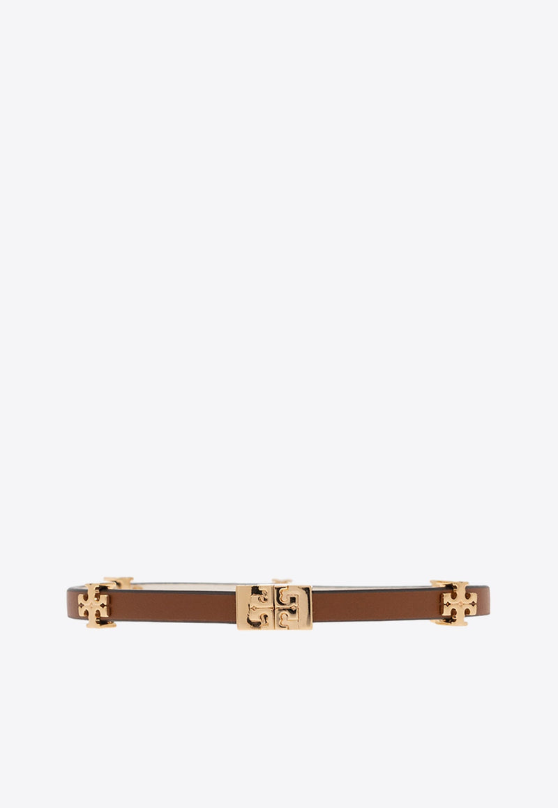 Eleanor Logo Plaque Leather Bracelet