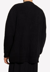 Oversized Knitted Wool Cardigan