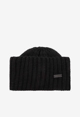 Cashmere Logo-Patch Beanie