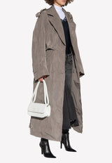 Double-Breasted Wrinkled Trench Coat