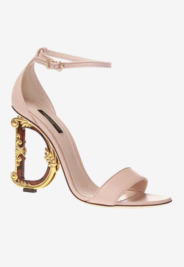 Keira 105 Nappa Leather Sandals with DG Baroque Heel