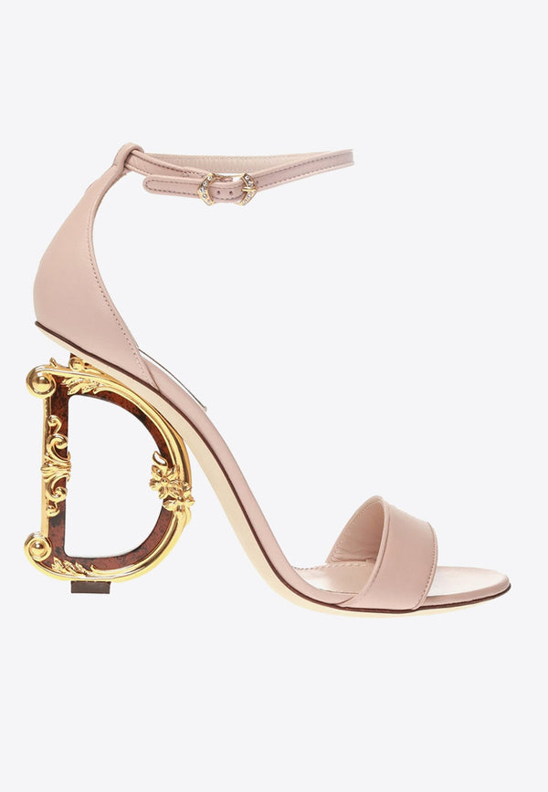 Keira 105 Nappa Leather Sandals with DG Baroque Heel
