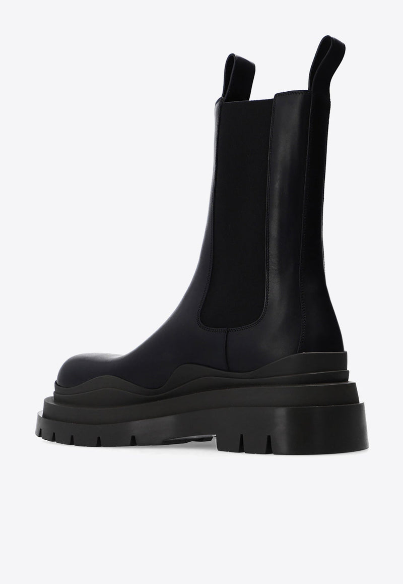 Tire Mid-Calf Boots in Calf Leather