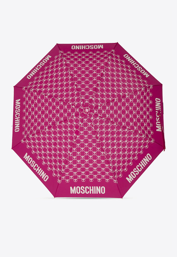 Logo Monogram Folding Umbrella