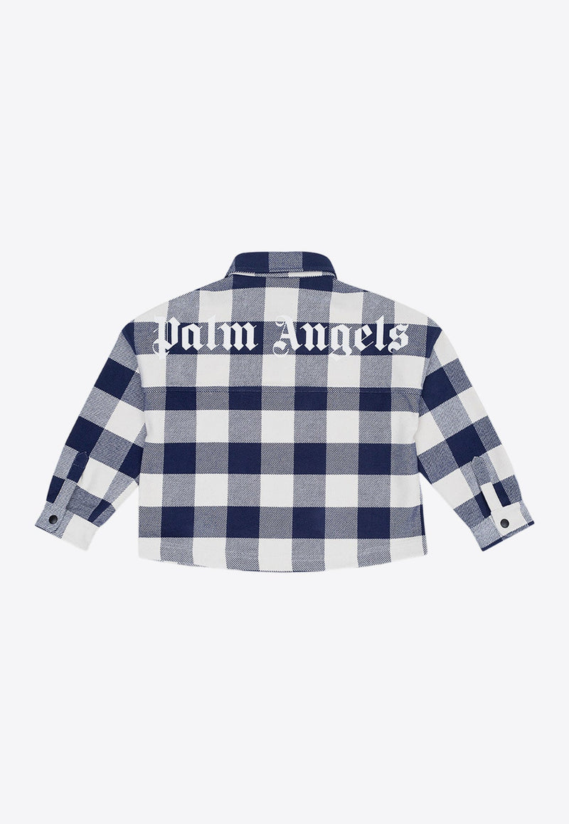 Boys Plaid Check Long-Sleeved Shirt