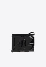 3D-Effect Logo Patent-Leather Crossbody Bag