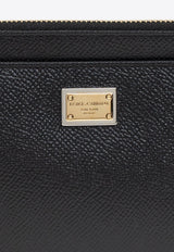 Dauphine Logo-Plaque Leather Wallet
