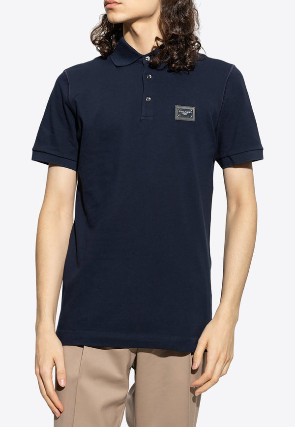 Logo-Plate Polo T-shirt