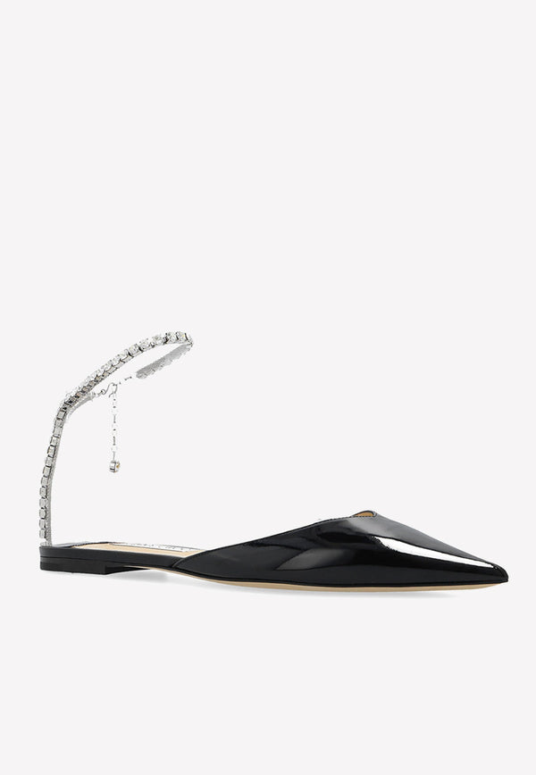 Saeda Patent-Leather Flats