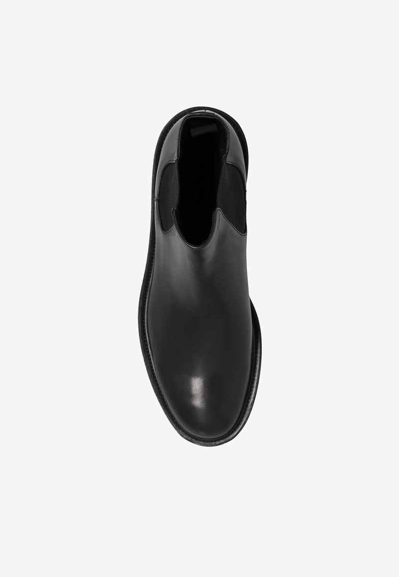 Slip-On Leather Chelsea Boots