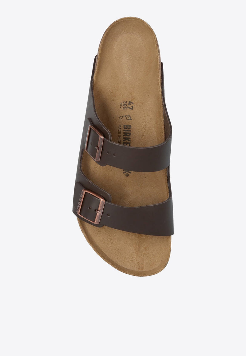 Arizona Bs Natural Leather Slides