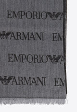 Logo Jacquard Fringed Scarf