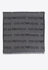 Logo Jacquard Fringed Scarf