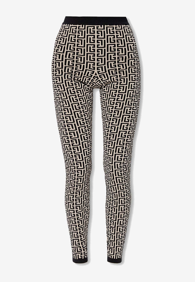 Logo Monogram Knit Leggings