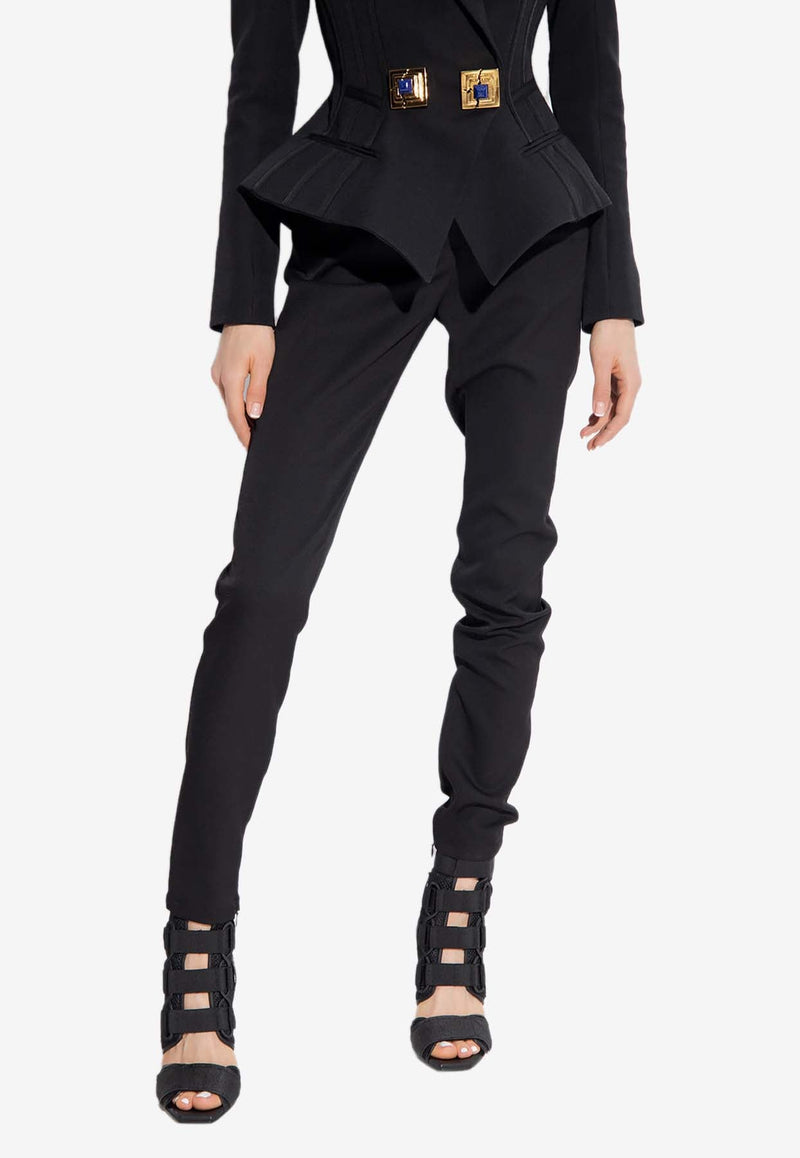 Tapered-Leg Tailored Pants