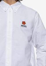 Boke Flower Embroidered Button-Down Shirt