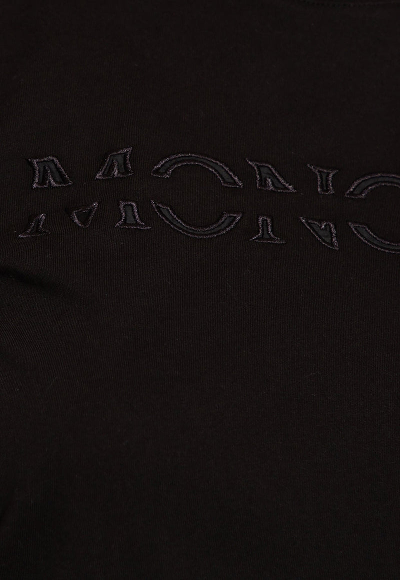 Spliced Embroidered Logo T-shirt