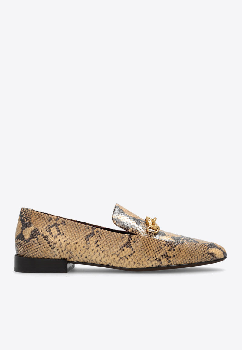 Jessa Snakeskin Leather Loafers