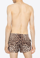 Leopard Printed Swim Shorts