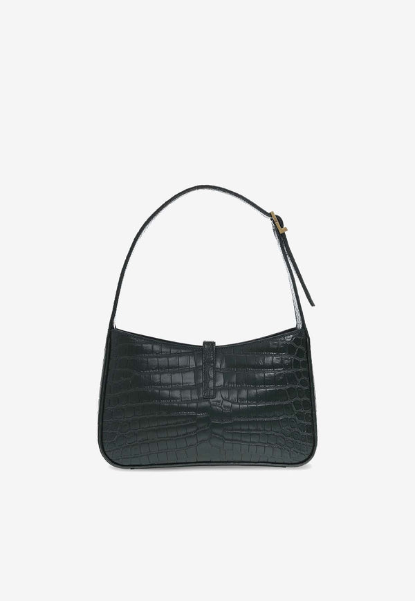 Le 5 À 7 Croc-Embossed Leather Shoulder Bag