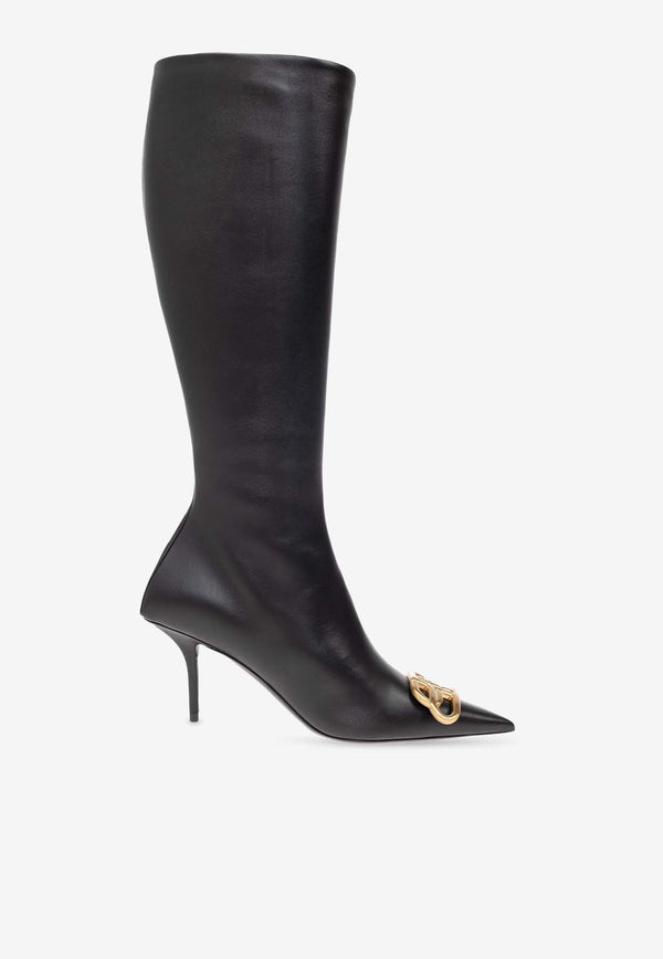 Knife 80 Leather Knee-High Boots