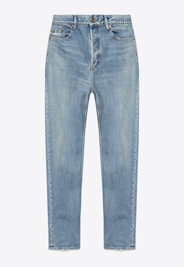 Tapered Leg Cropped Jeans