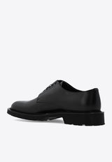 Army Leather Derby Lace-Up Shoes