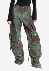 Fern Stained Camouflage Cargo Jeans