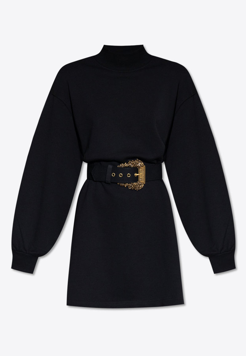 Belted Long-Sleeved Mini Dress