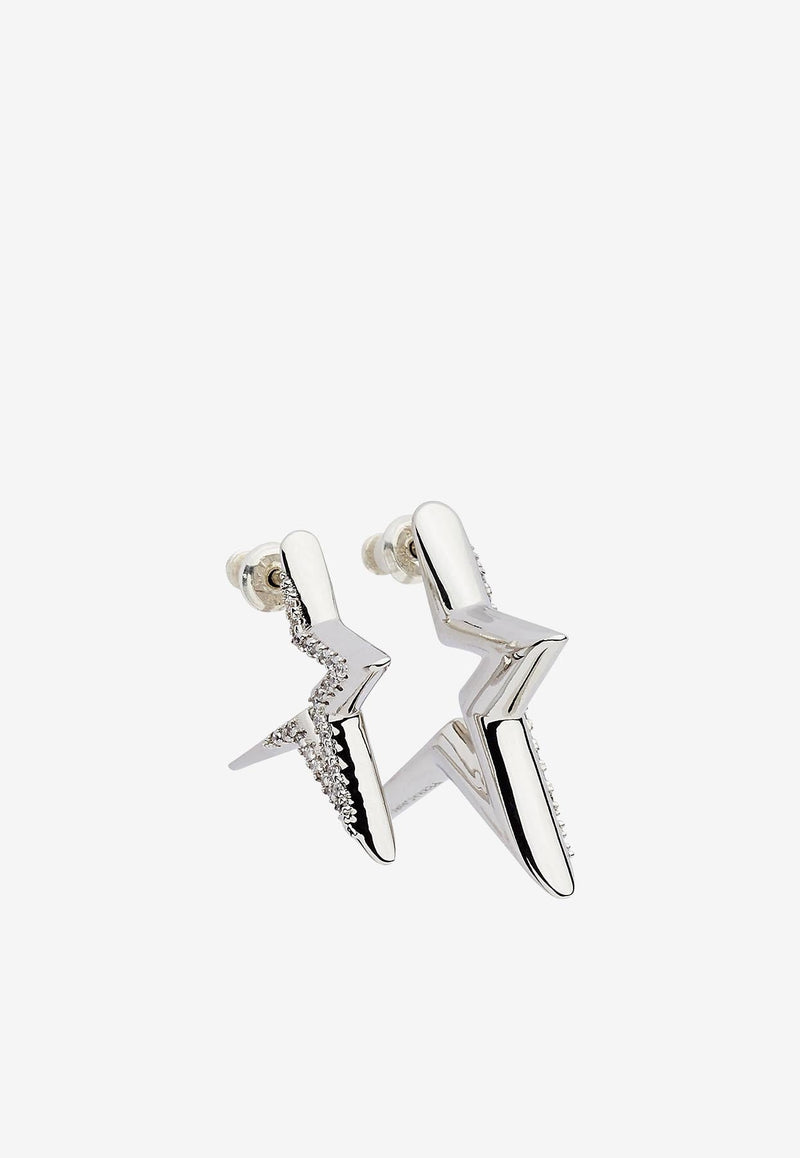 3D Crystal-Embellished Star Earrings