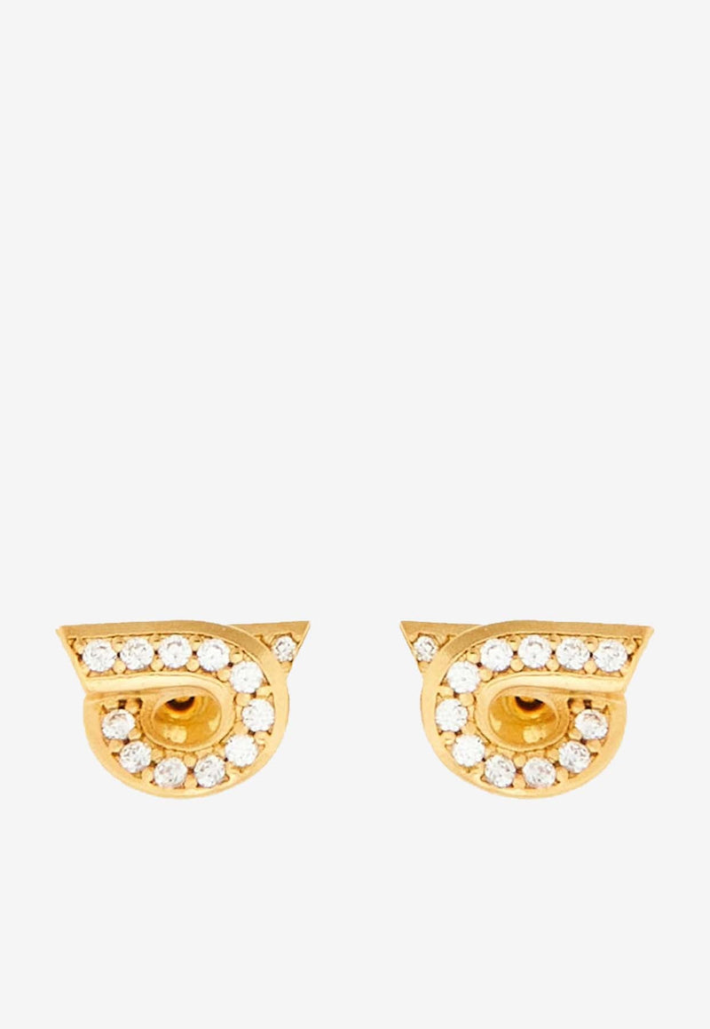 Crystal-Embellished Gancini Earrings