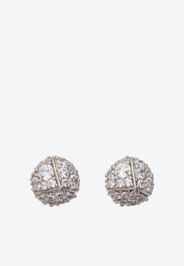 Crystal-Embellished Stud Earrings