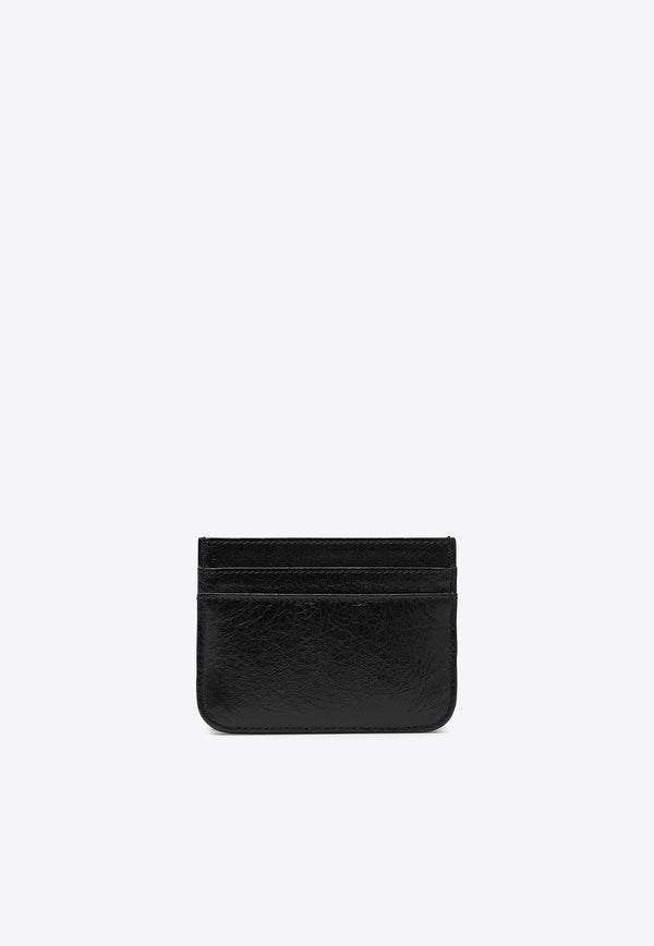 Logo-Plaque Leather Cardholder