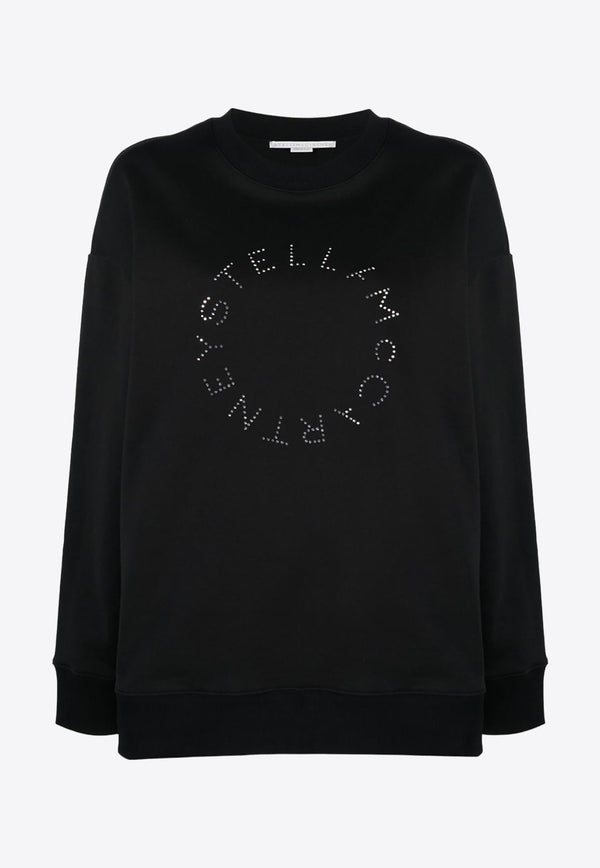 Crystal-Embellished Logo Sweatshirt