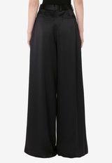 Wide-Leg Pleated Pants