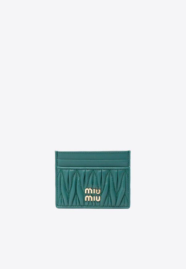 Logo Plaque Quilted Leather Cardholder