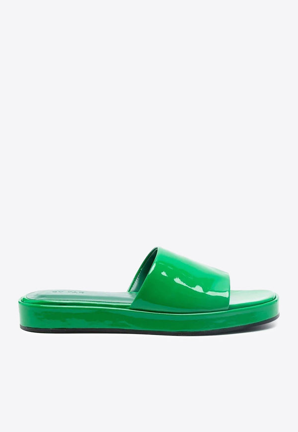 Cala Patent Leather Flat Sandals