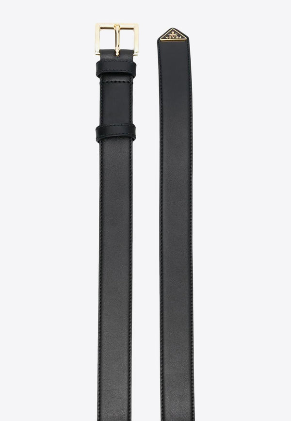 Triangle-Logo Leather Belt