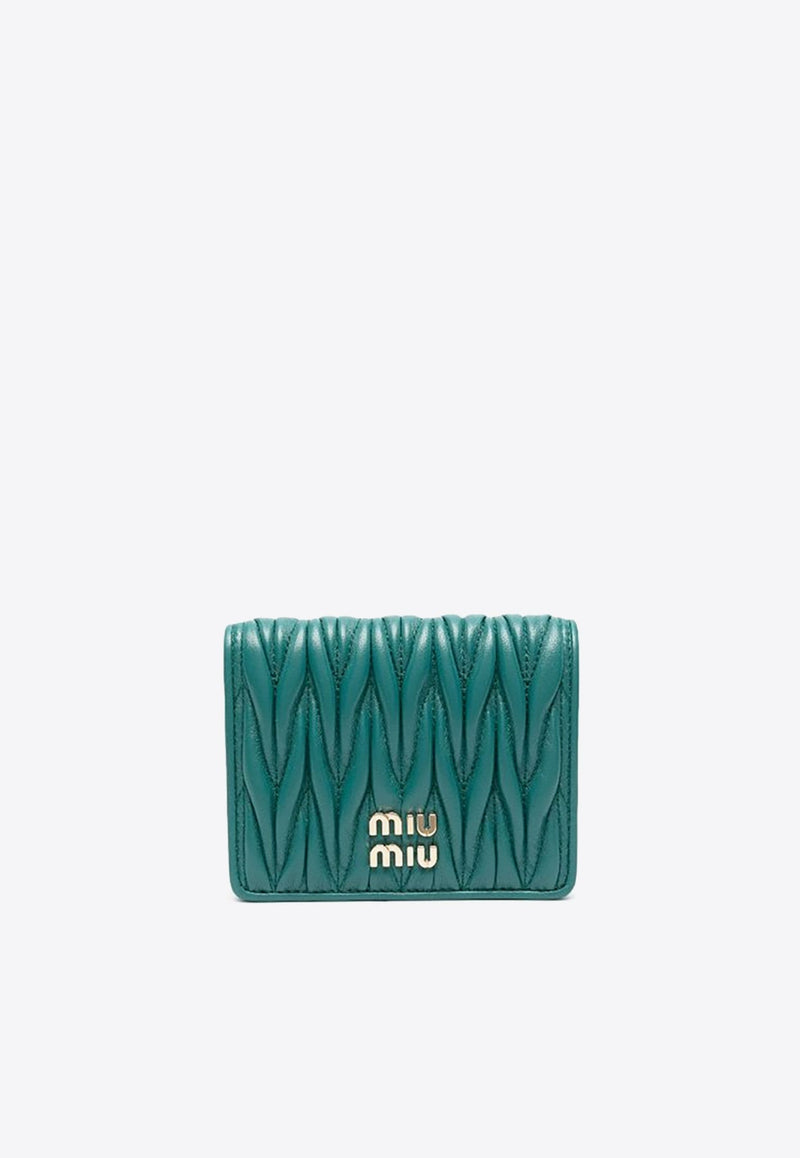 Small Logo-Detail Quilted Leather Wallet