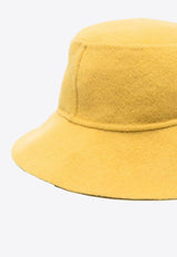 Wide-Brim Wool Bucket Hat